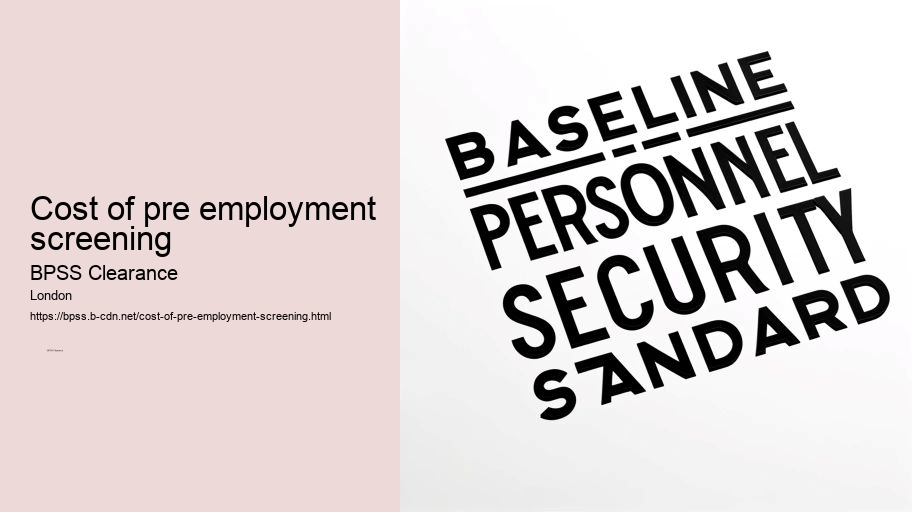 cost of pre employment screening