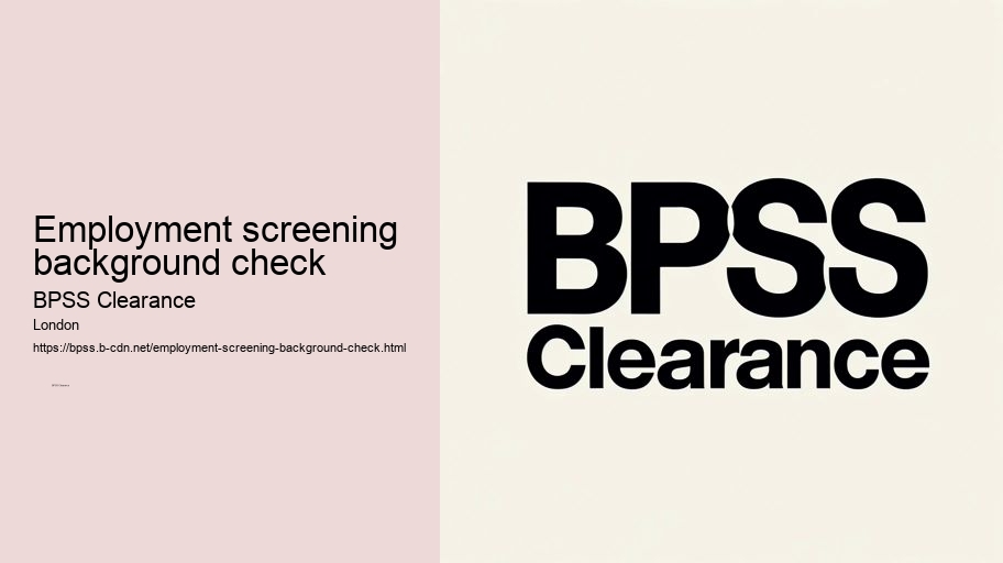 employment screening background check