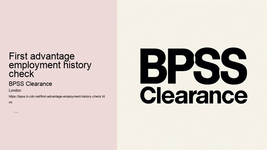 first advantage employment history check