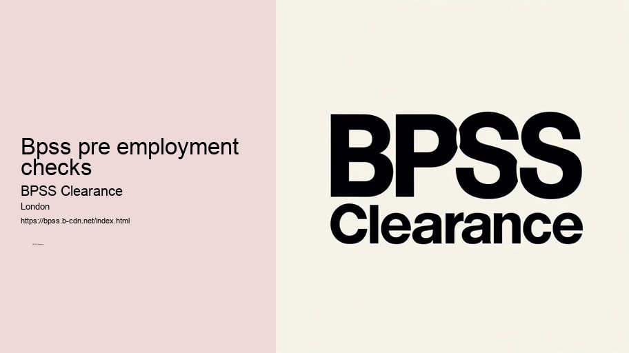 bpss pre employment checks